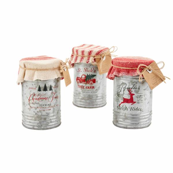 Christmas Tin Candles