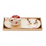 Reindeer Tray and Santa Dip Set