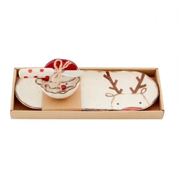 Reindeer Tray and Santa Dip Set