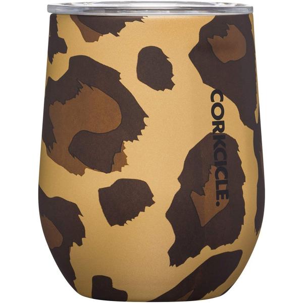 Corkcicle Stemless Wine Cup, Leopard