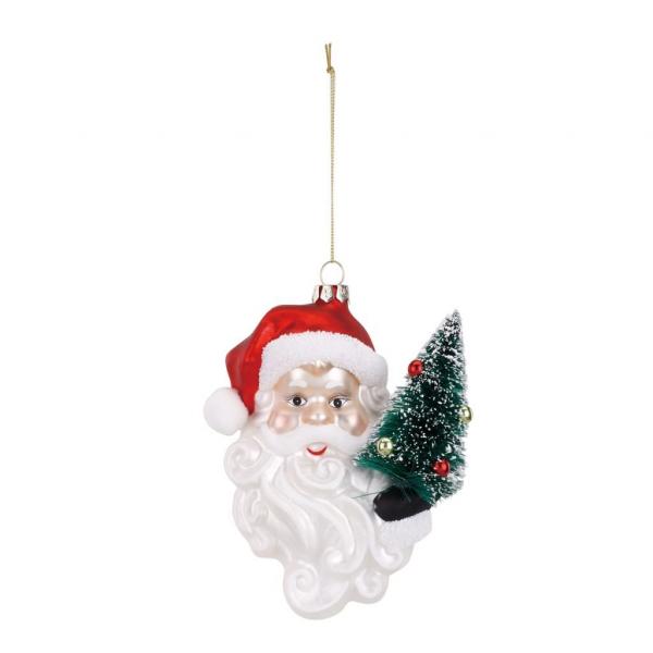 Santa Head with Tree Ornament