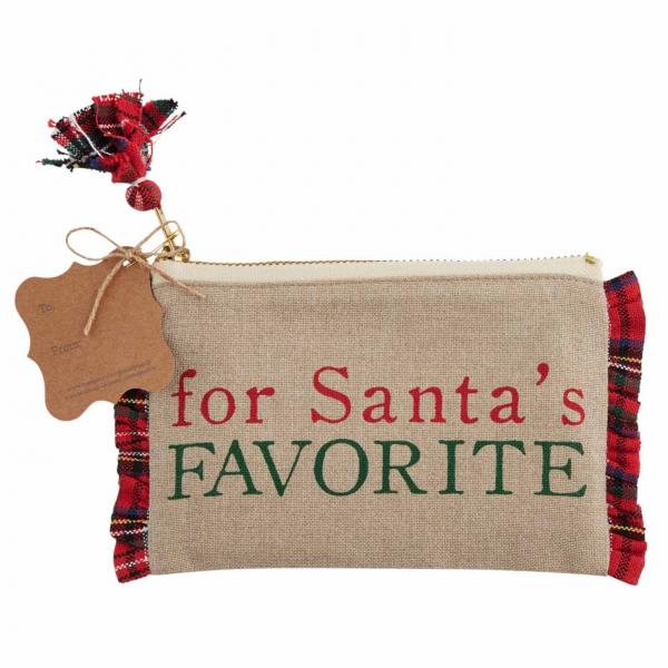 Santa's Favorite Plaid Gift Pouch picture