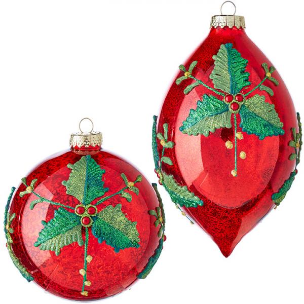 Holly Pattern Ornaments