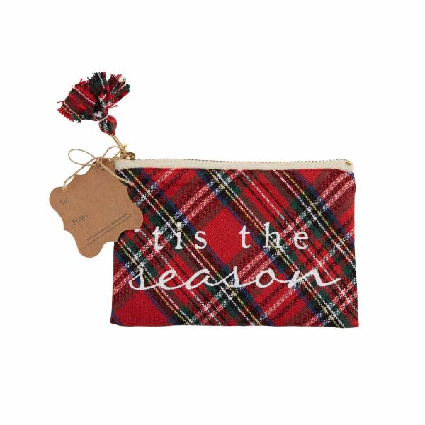 Tis the Season Plaid Gift Pouch