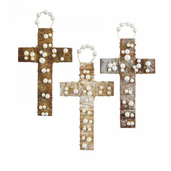 Pearl Cross Ornaments