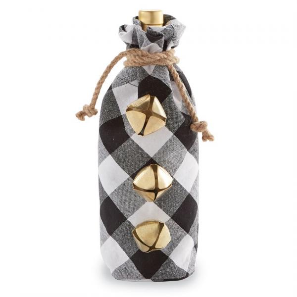 Black Buffalo Check Wine Bag picture