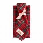 Red Tartan Napkins Set