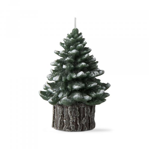 Spruce rustic tree candle, small