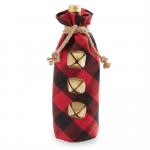 Red Buffalo Check Wine Bag