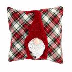 White Plaid Square Gnome Pillow
