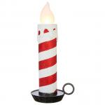 Candy Cane Stripe Battery Operated Candle, 22.5 inches