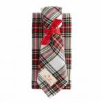 White Tartan Napkins Set