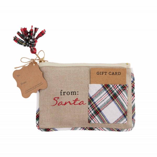 From Santa Plaid Gift Pouch