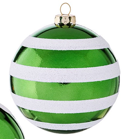 Green Dots and Stripes Ornaments picture
