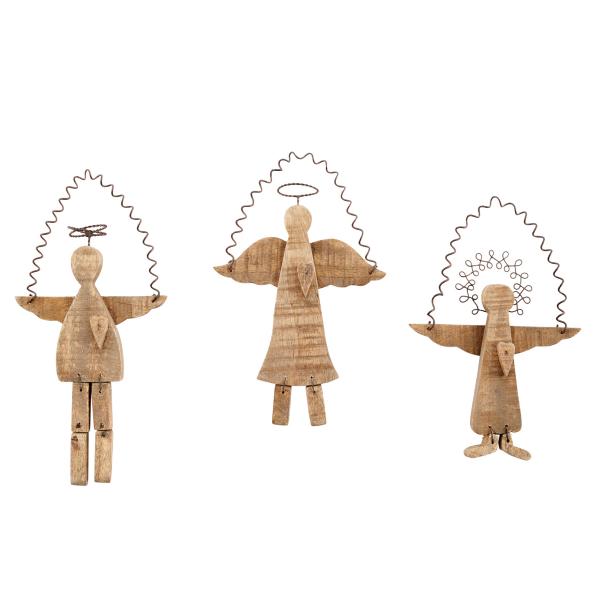 Barn Wood Angel Ornaments picture