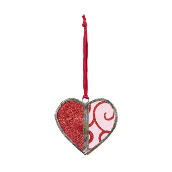Red Heart Glass Ornament