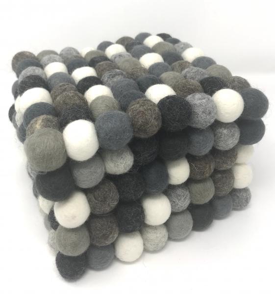 Felt Ball Trivet - Natural Tones picture