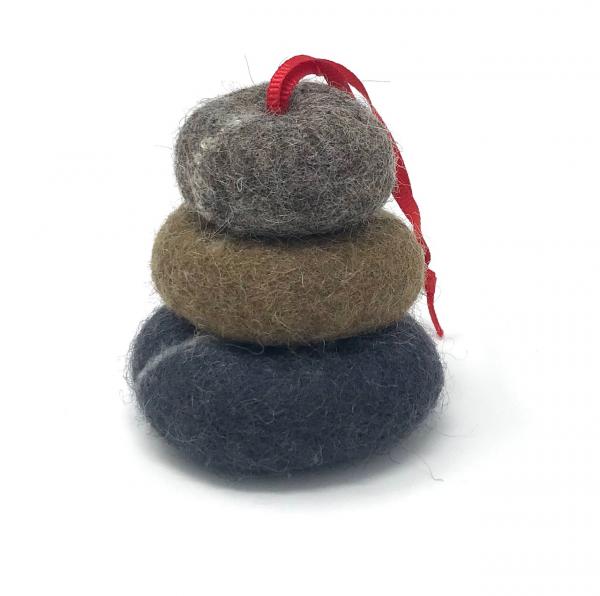 Felted Cairn Ornament