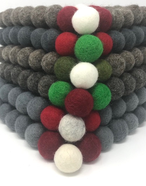 Holiday Felt Ball Trivet SALE! picture