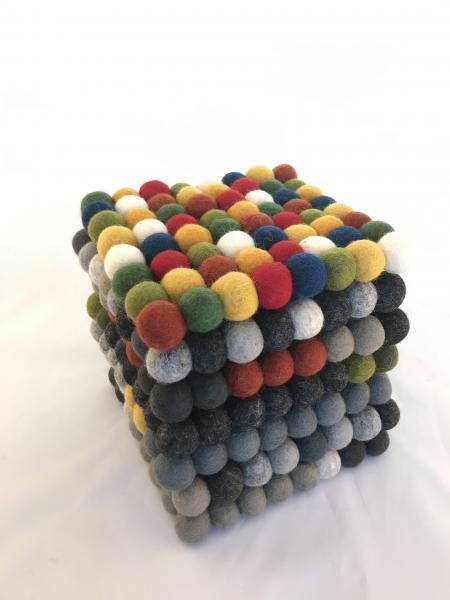 Colorful Felt Ball Trivet picture