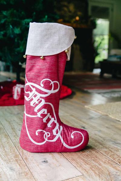 20" Very Merry  (w/Jingle Bells) Standing Stocking