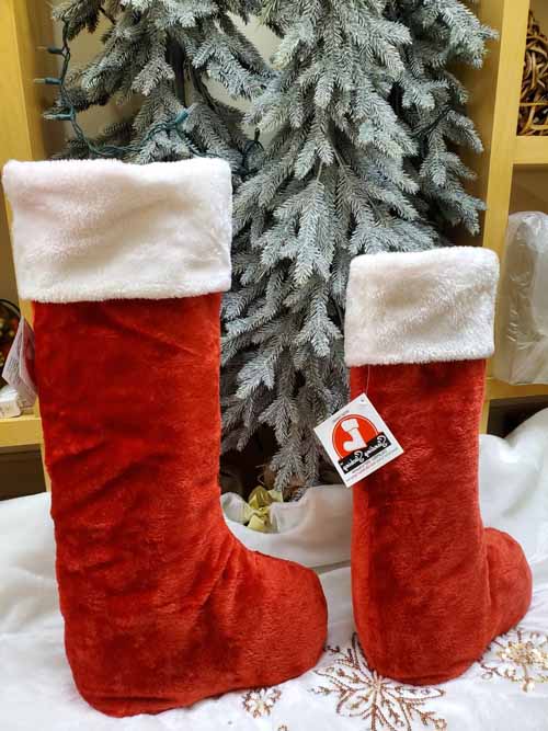 20" Traditional Red & White Standing Stocking picture
