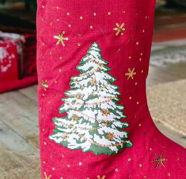 30" Tree of Gifts (w/LED Lights) Standing Stocking picture