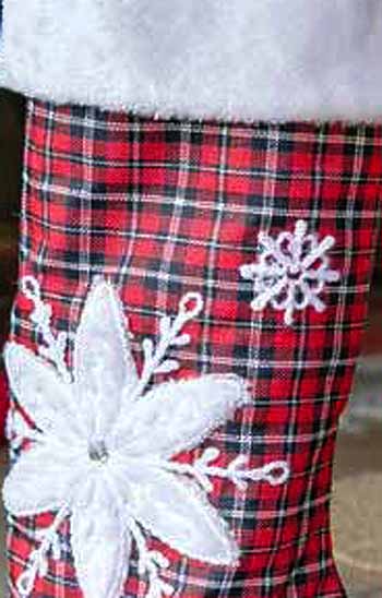 30" Plaid & Flakes Standing Stocking picture