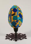 Blue Geometric Egg