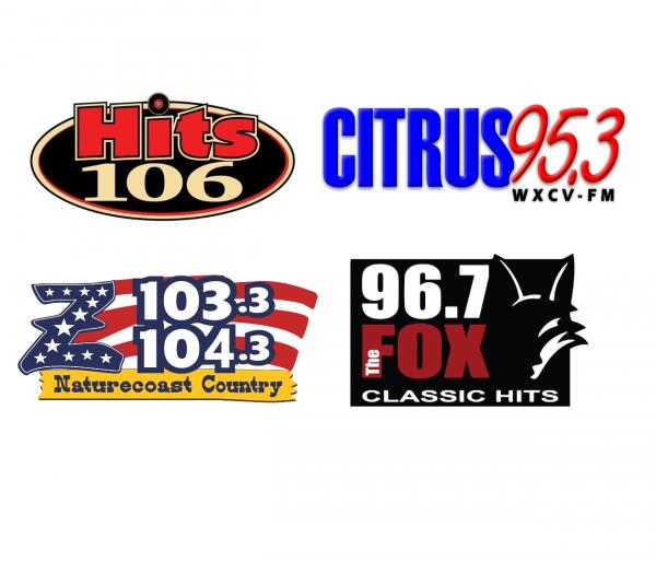 WXCV-FM Citrus 95; WXOF-FM Fox 96.7; WXCZ- FM Naturecoast Country