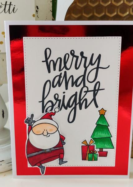 Christmas Card - Santa Merry and Bright picture