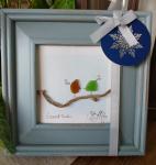 Sea Glass Birds on a Branch