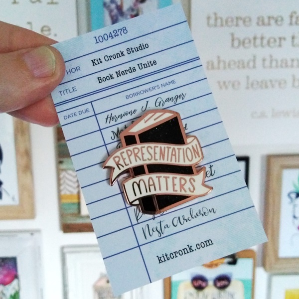Representation Matters Literary Enamel Pin picture