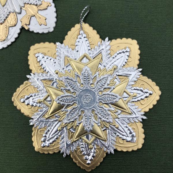 3 Large SNOWFLAKE ornaments #2 picture