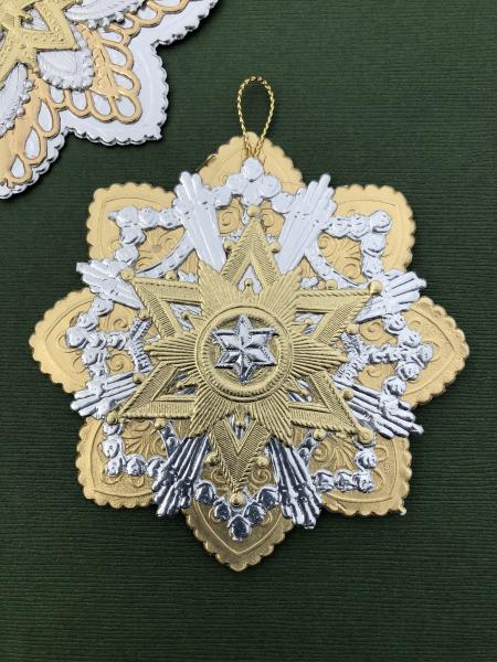 3 Large SNOWFLAKE ornaments #1 picture