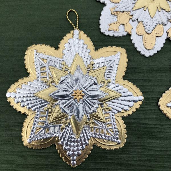 3 Large SNOWFLAKE ornaments #2 picture