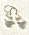 Aquamarine Pearl Earrings