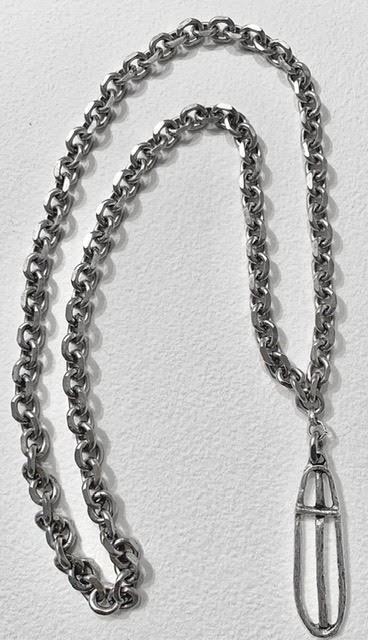 Silver Chain Link Cross Necklace