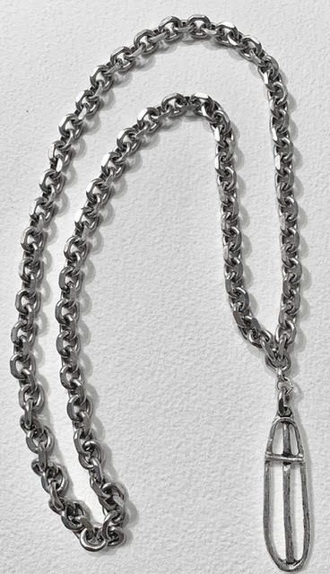 Silver Chain Link Cross Necklace picture