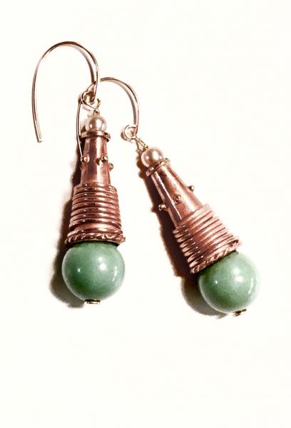 Copper Turquoise Earrings picture