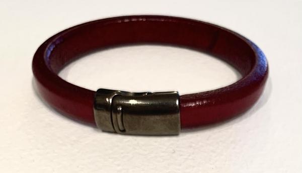 Burgundy Leather Bracelet picture