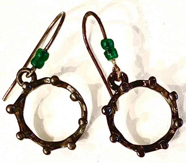 Dark Bronze Crown Earrings picture