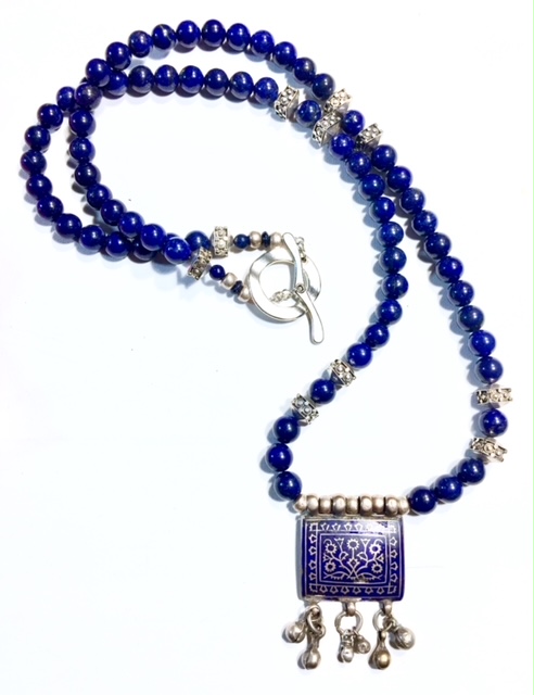 Natural Lapis Bead Necklace picture