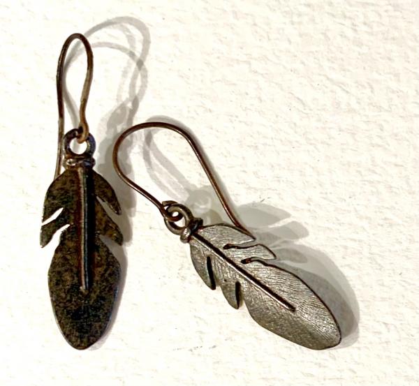 Bronze Feather Earrings picture