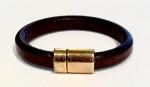 Dark Burgundy Leather Bracelet