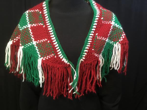 Handwoven wool/mohair triangular shawlette
