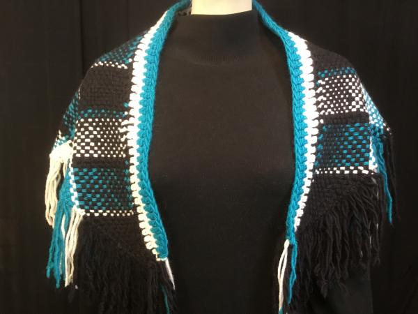 Handwoven wool/mohair triangular shawlette