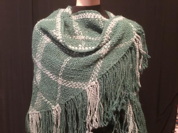 Handspun/handwoven alpaca triangular shawl picture