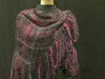 Handspun Handwoven triangular shawl