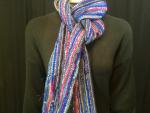 Handwoven mixed fiber scarf